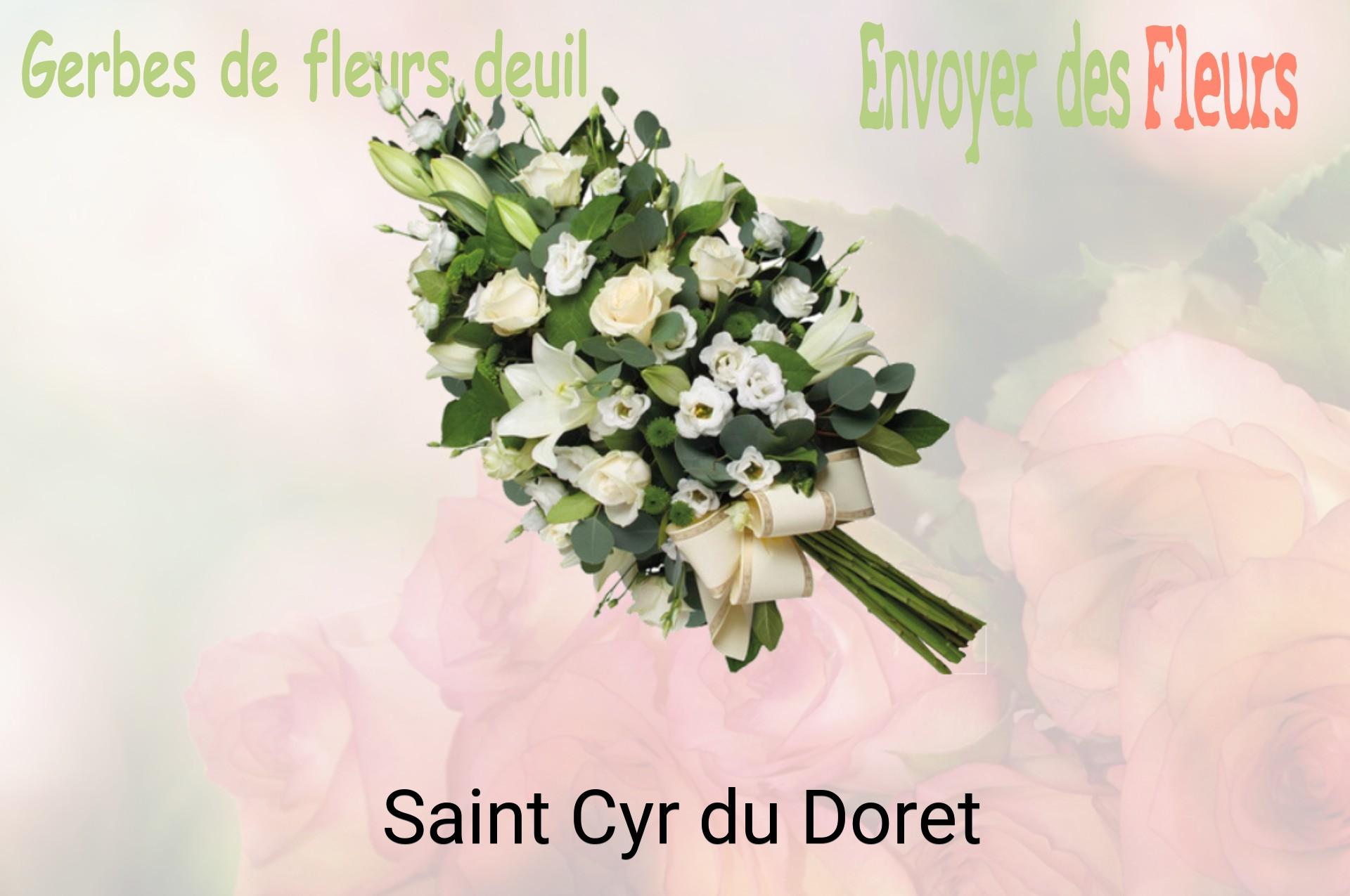 Gerbe de fleurs de deuil livrée à Saint-Cyr-du-Doret